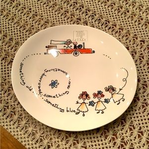 BNWT Italian made wedding plate